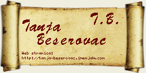 Tanja Beserovac vizit kartica